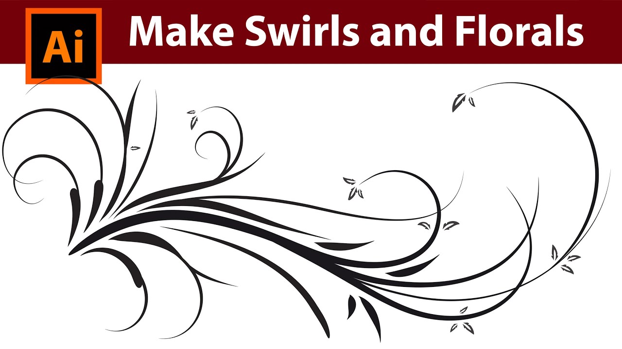 Illustrator Vector Swirls Swooshes Floral Tutorial 1280x720 Illustrator Vector Swirls Swooshes Floral Tutorial