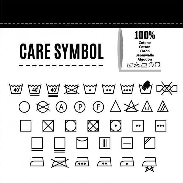626x626 Clothes Care Symbols Vector Free Download