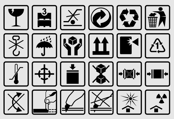 600x412 Free Vector Packaging Box Symbols