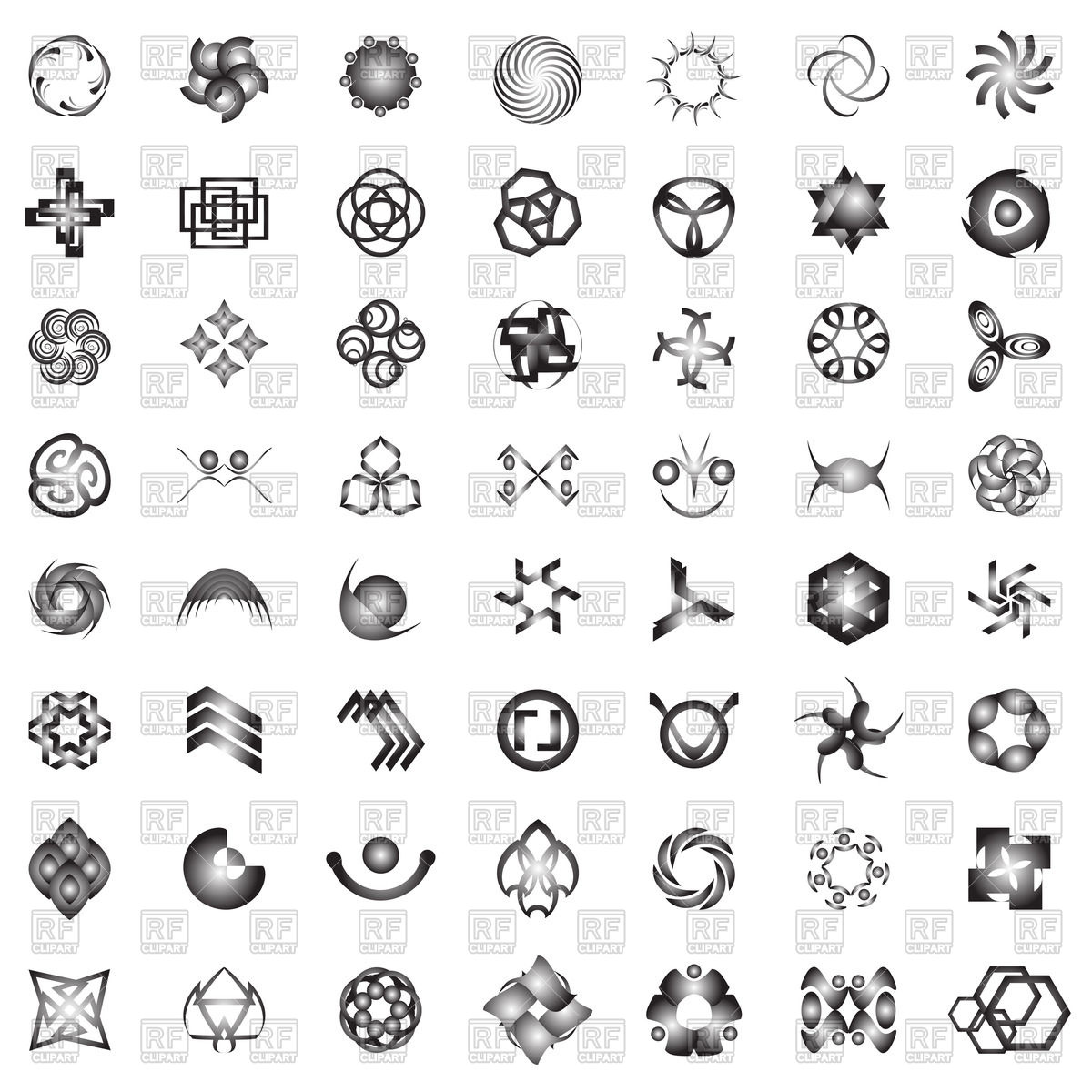 1200x1200 Abstract Signs, Symbols And Emblem Elements Vector Image Of Signs