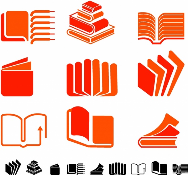 600x557 Book Symbols Free Vector In Adobe Illustrator