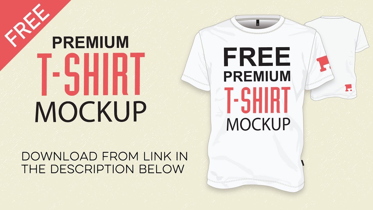 1280x720 Free Vector T Shirt Mockup Template