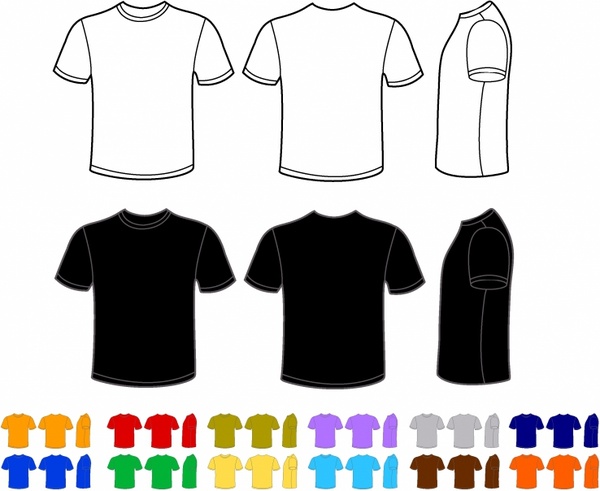 Download Free Vector T Shirt Mockup at Vectorified.com | Collection ...