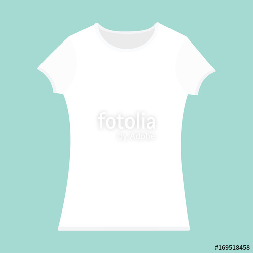 500x500 T Shirt Template White Color Woman Model T Shirt Mockup Front