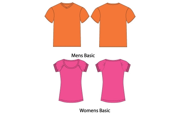 600x380 Free Vectors Vector T Shirt Template Stock Graphic Designs