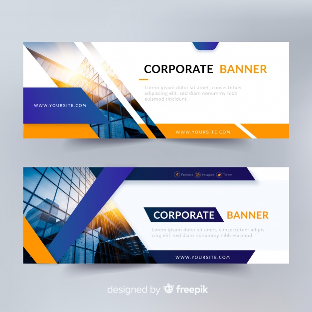 Abstract Banner Templates With Photo Vector Free Download 626x626 Abstract Banner Templates With Photo Vector Free Download