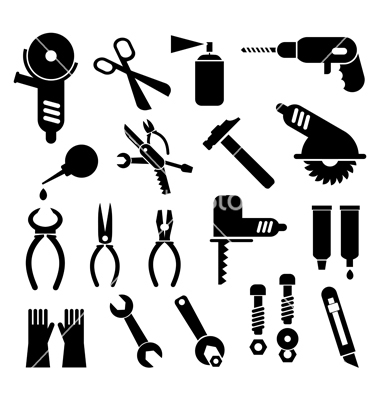 Tools Icon Vector 380x400 Tools Icon Vector
