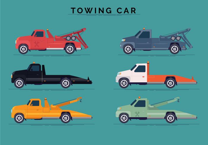 700x490 Side View Towing Car Vector Collections