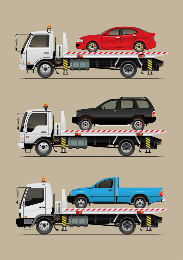 626x885 Tow Truck With Car Vector Premium Download