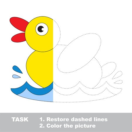 450x450 Half Tracing Game To Be Colored, Vector Trace Game For Kids