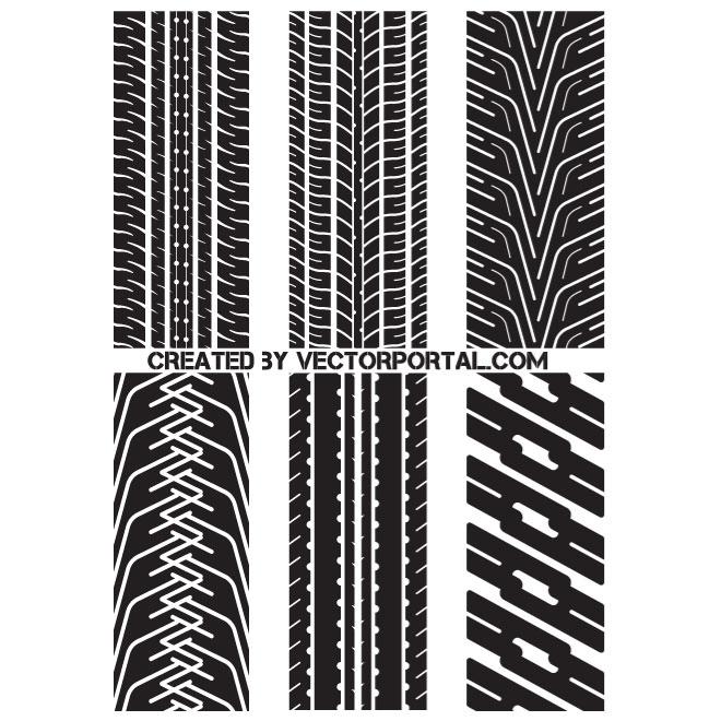 660x660 Tire Trace Vector Image