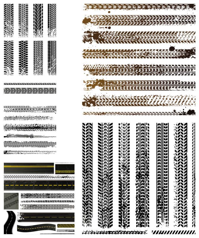 669x800 Trace Of The Tires Vector Graphic Design Free Vector Graphics