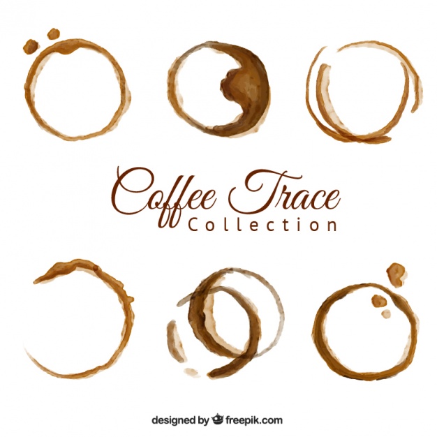 626x626 Coffee Trace Collection Vector Free Download