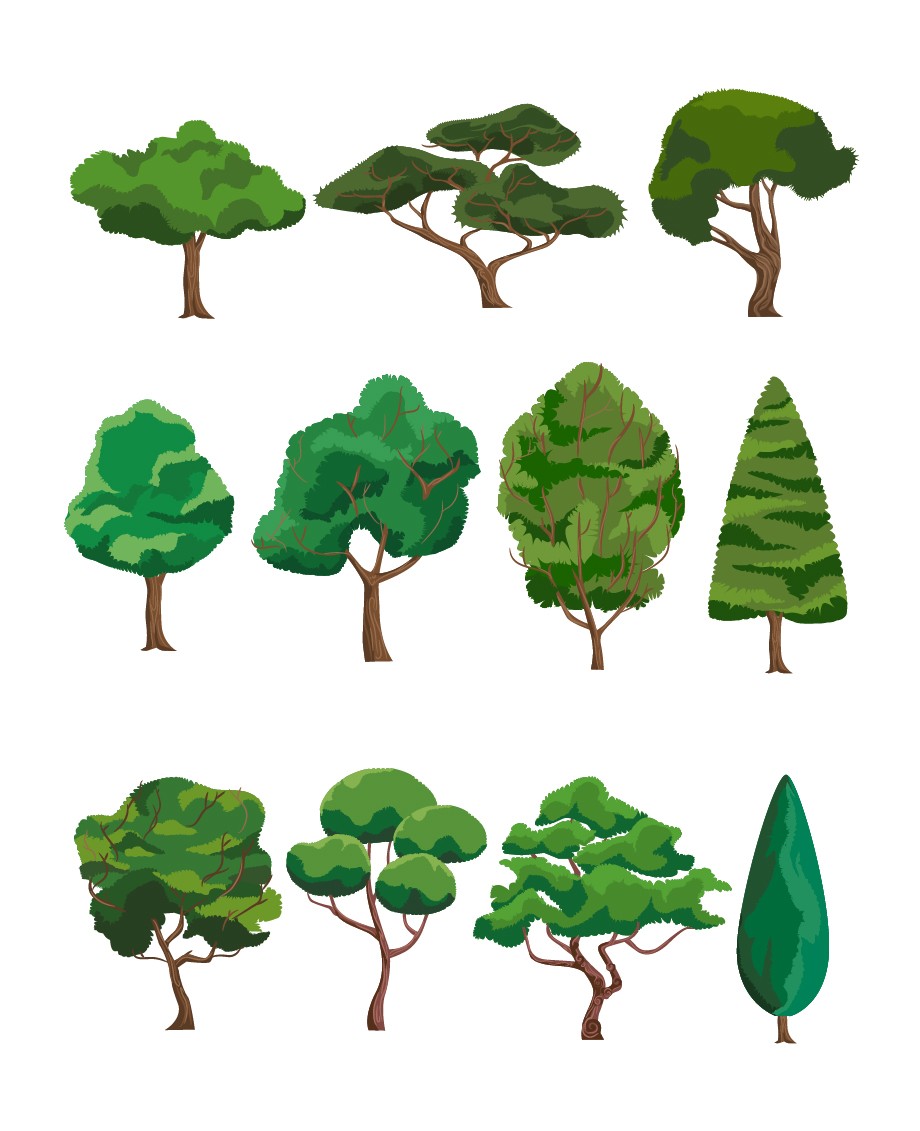 920x1131 Trees Vector Pack Forest Tree Vector Free Download