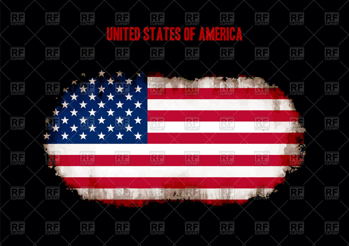 1200x846 Grunge Us Flag On Dark Background Vector Image Of Signs, Symbols