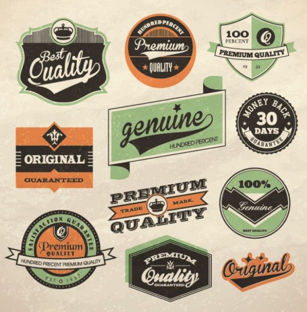 616x626 Retro Label Design Vector Download Free Vector