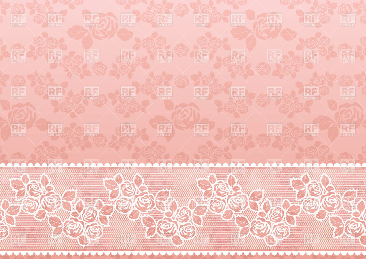 1200x848 Lacy Pink Retro Wallpaper With Roses Vector Image Of Backgrounds