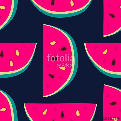 500x500 Vector Watermelon Background With Black Stock Image And Royalty