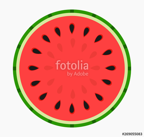 500x477 Watermelon Round Slice Fruit Icon Stock Image And Royalty Free