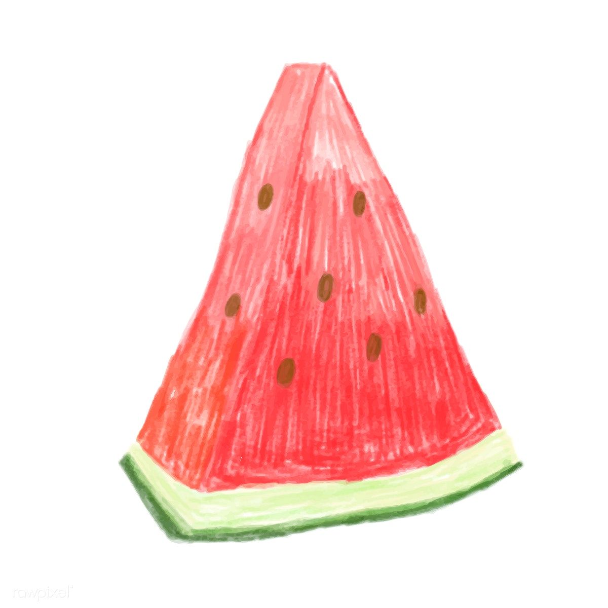 1200x1200 Illustration Of Hand Drawn Watermelon Icon Isolated On White