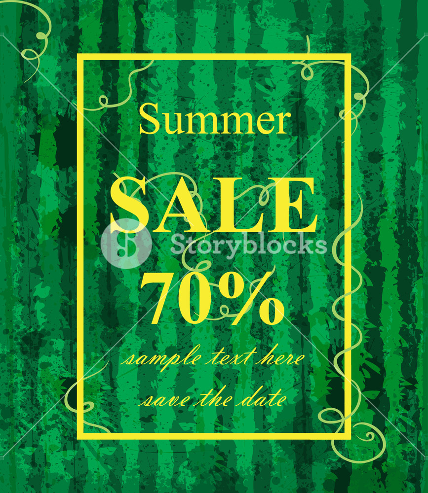 867x1000 Summer Sale Template Vector Watermelon Texture Background Green