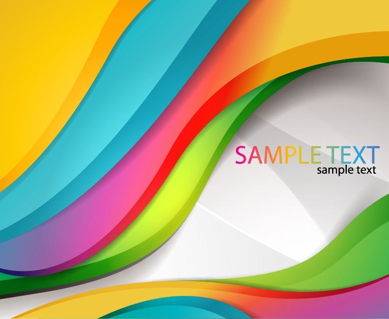 793x650 Abstract Vector Wave Colorful Background Free Vector