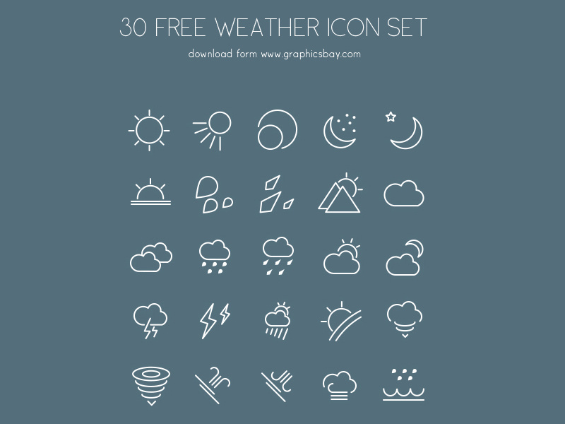 800x600 Free Vector Weather Icons