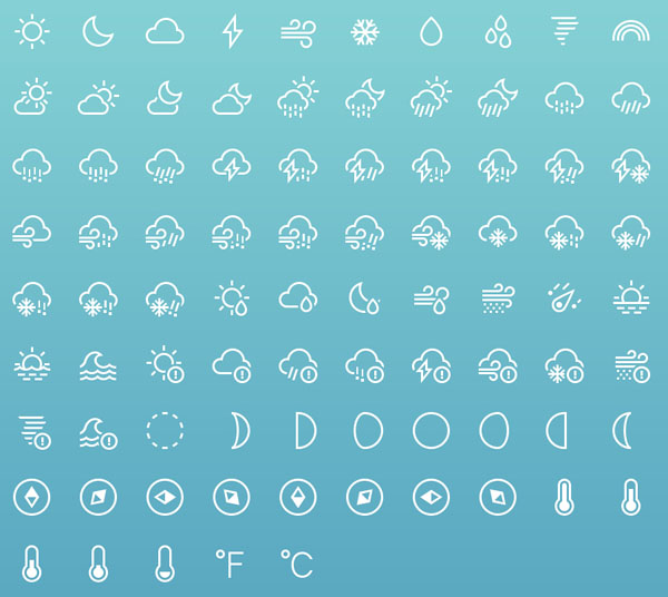 600x536 Weather Icons