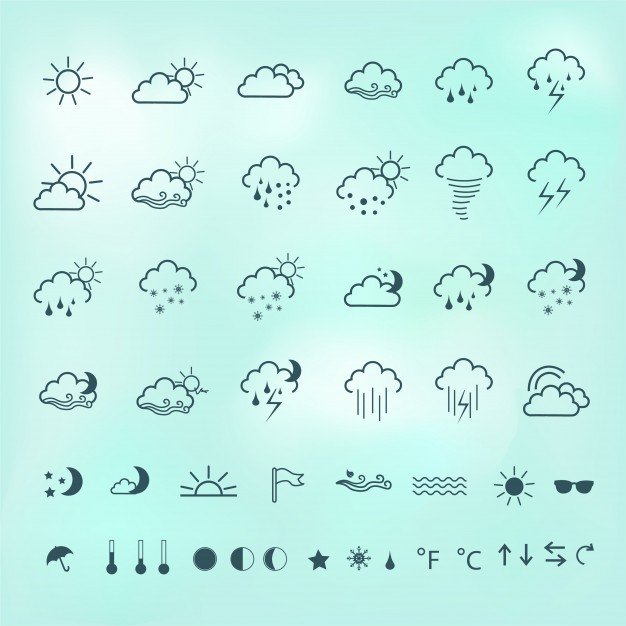 626x626 Weather Icons Vector Free Download