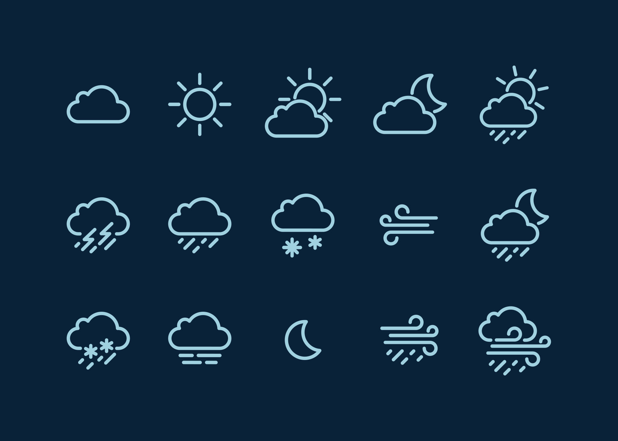 2000x1426 Free Weather Icons