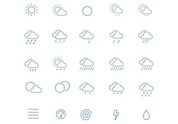 590x411 Free Weather Icon Sets With Minimal Designs