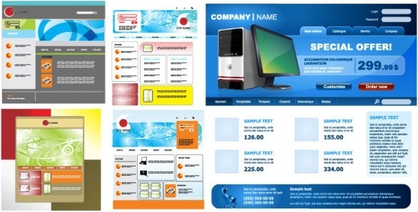 586x298 Web Template Vector Free Vector Download