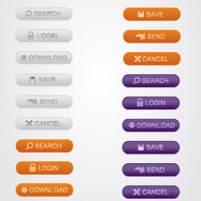 282x282 Web Elements Buttons Set Free Vector Download Cannypic
