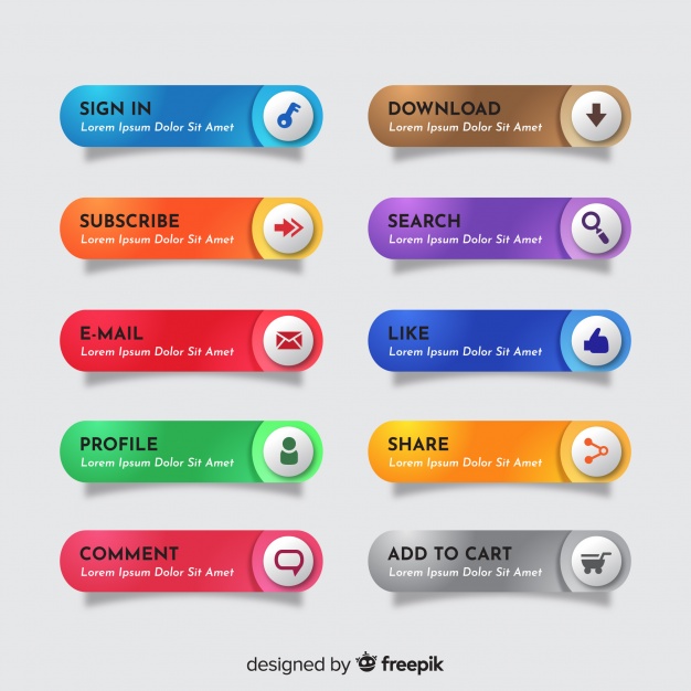 Free Vector Web Buttons at Vectorified.com | Collection of Free Vector ...