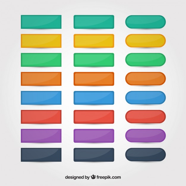 626x626 Colors Web Buttons Set Vector Free Download