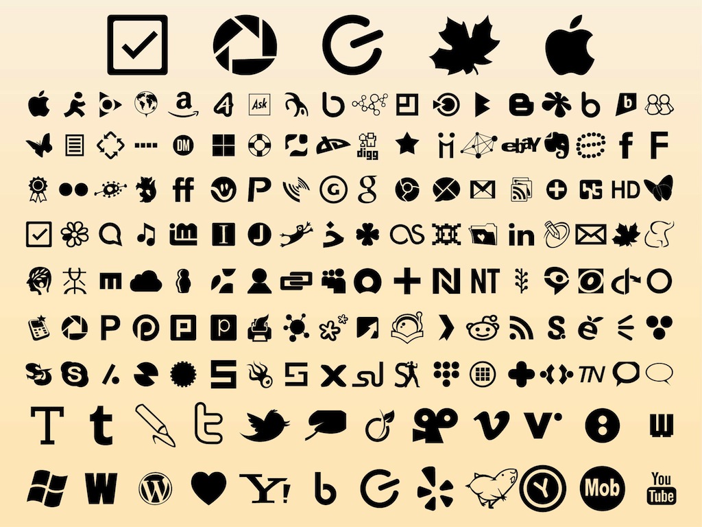 1024x768 Website Icons Vector Art Graphics