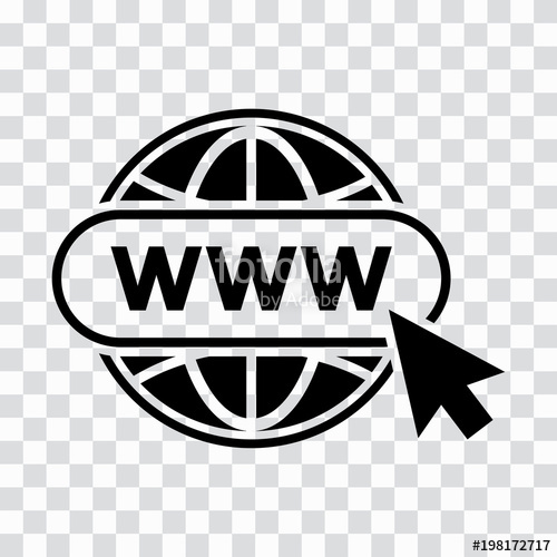 500x500 Website Icon On Transparent Background Vector Illustration Stock