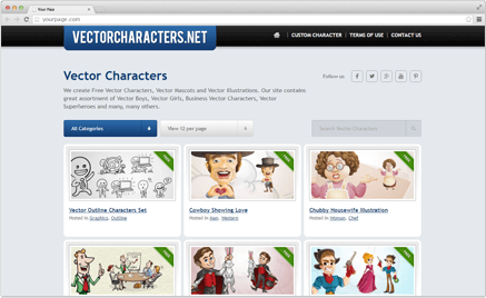 437x268 Great Sources For Free Vector Cartoon Characters Graphicmama Blog