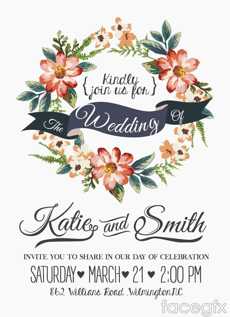Free Download Watercolor Floral Wedding Invitation Card Vector 800x1100 Free Download Watercolor Floral Wedding Invitation Card Vector