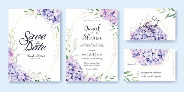 Free Vector Wedding Invitation Card Template 626x312 Free Vector Wedding Invitation Card Template