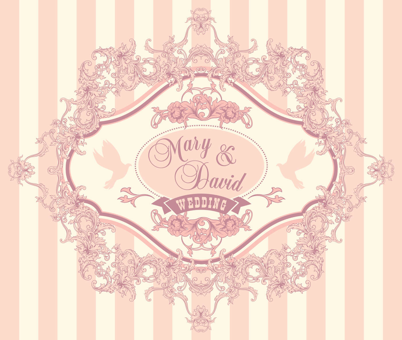 Free Vector Wedding Invitation Cards With Floral Elements Vector 1400x1184 Free Vector Wedding Invitation Cards With Floral Elements Vector