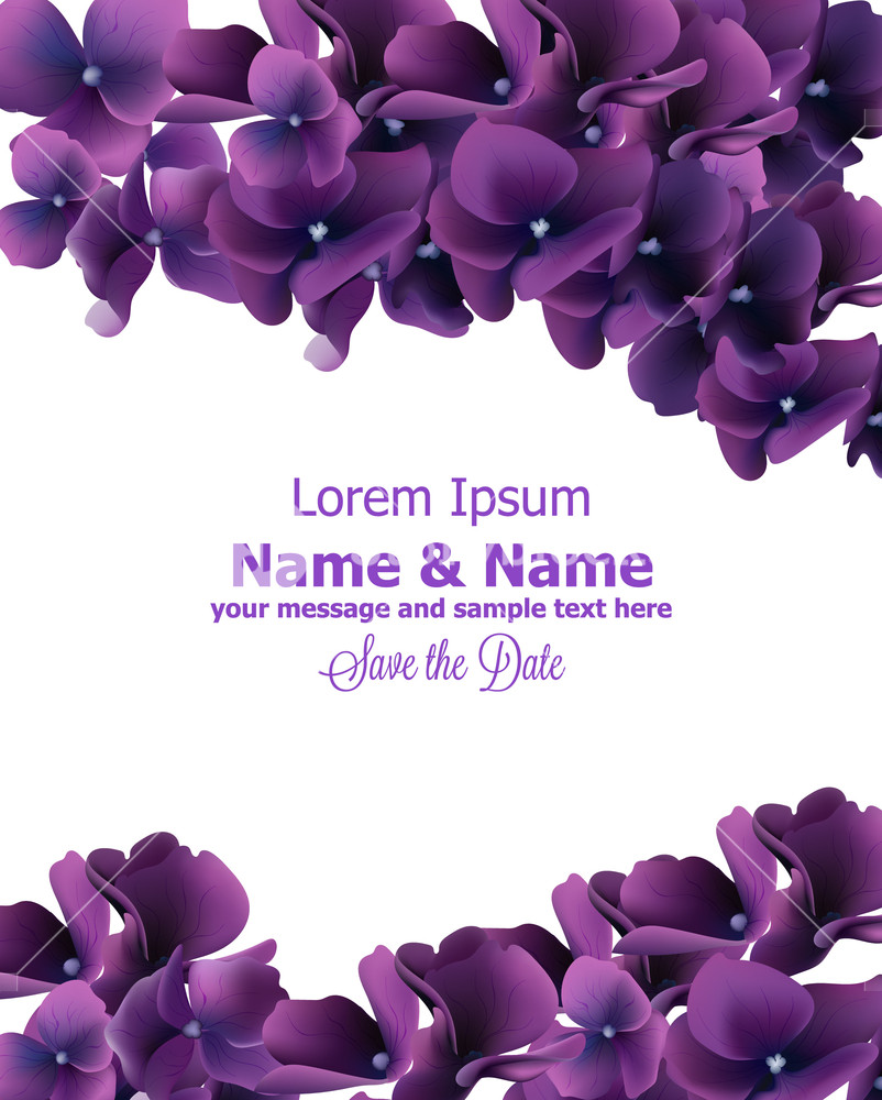 Purple Flowers Frame Vector Wedding Invitation Card, Ceremony 802x1000 Purple Flowers Frame Vector Wedding Invitation Card, Ceremony