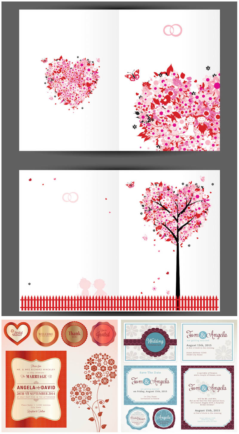 Vector Wedding Invitations Vector Graphics Blog 800x1450 Vector Wedding Invitations Vector Graphics Blog