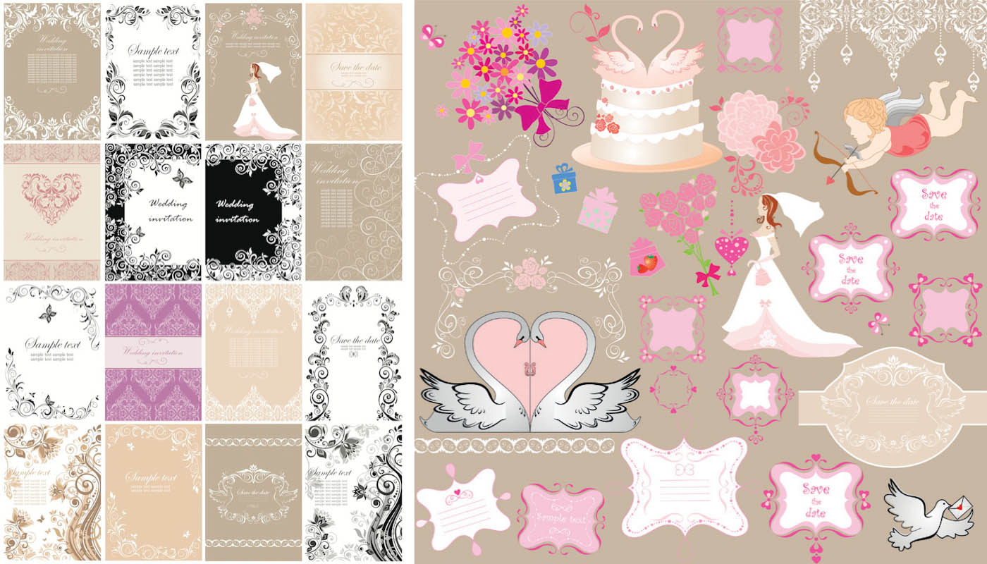 Wedding Free Stock Vector Art Illustrations, Cdr 1400x800 Wedding Free Stock Vector Art Illustrations, Cdr