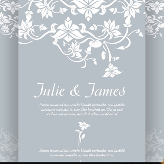 Floral Wedding Invitation Vector Free Vector Download 564x564 Floral Wedding Invitation Vector Free Vector Download