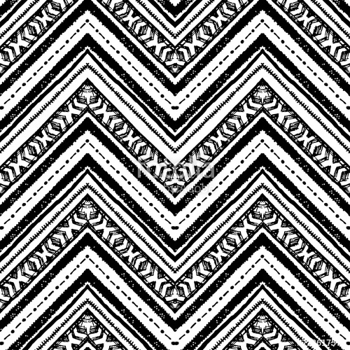 500x500 Hand Drawn Pattern Vector Zigzag And Stripe Line Stock Image