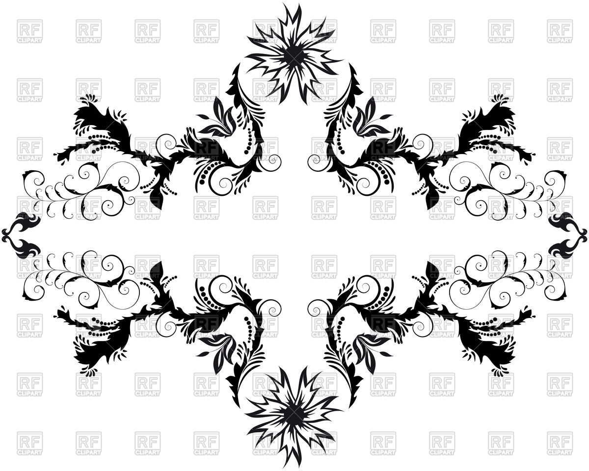 1200x960 Ornate Floral Frame In Victorian Style Vector Image Of Borders