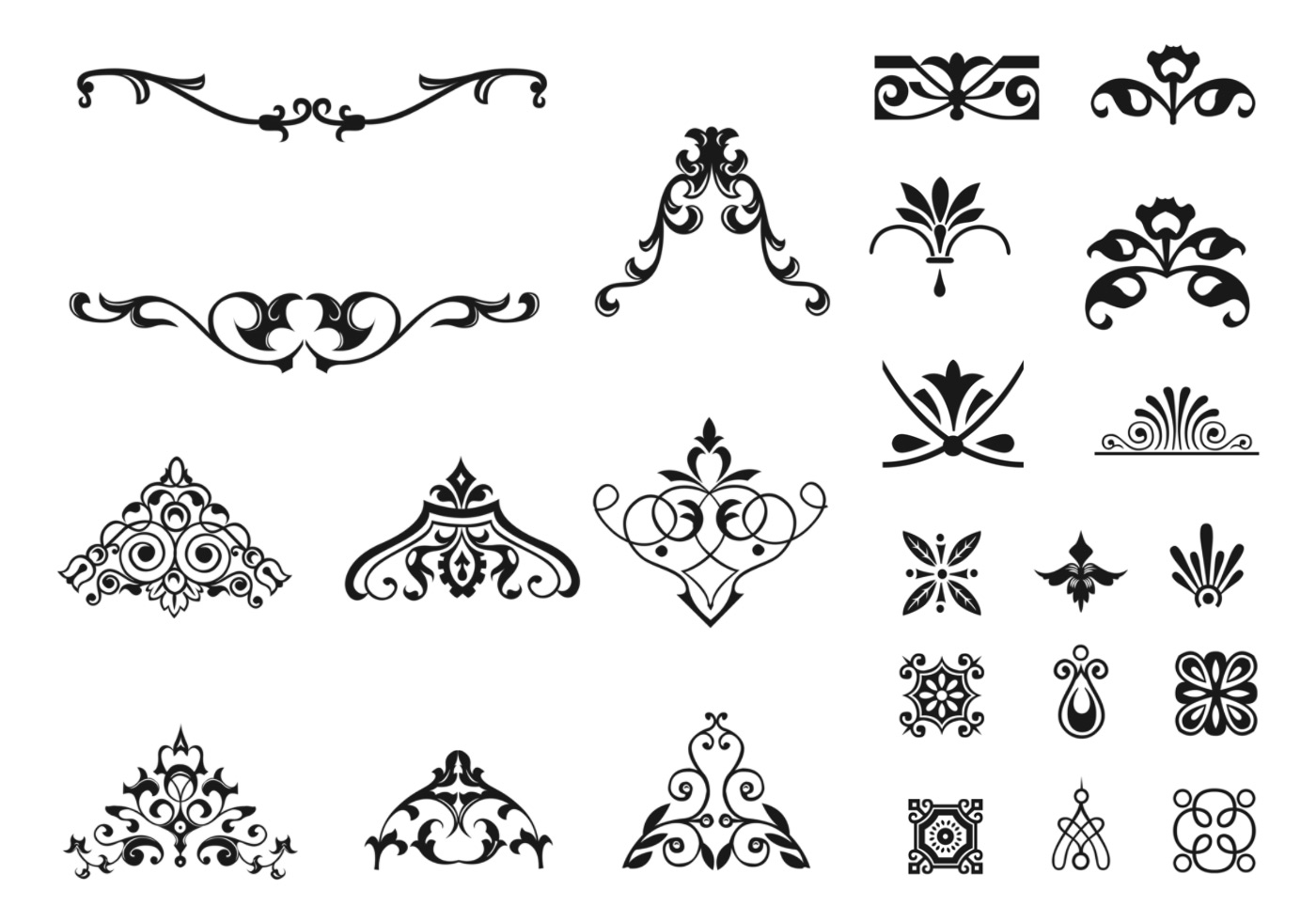 1400x980 Victorian Ornament Vector Pack