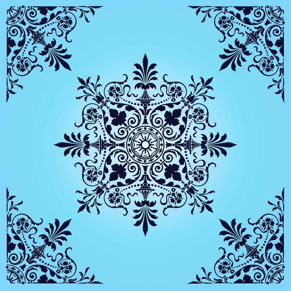 1024x1024 Victorian Pattern Vector Art Graphics