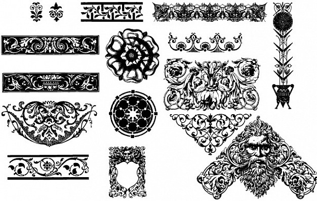 626x396 Victorian Ornaments Vector Free Download
